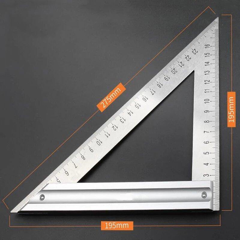Greener 90 Degree Square Ruler Triangle Ruler Stainless Steel Multi-Function Triangle Board Woodworking Protractor Measuring Instrument - MRSLM
