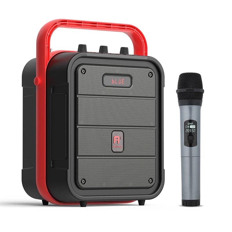 Shinco SJ52 Bluetooth Wireless Speaker TWS PA System Portable HIFI Karaoke Speakers with Wireless Microphone Support FM Radio AUX - MRSLM