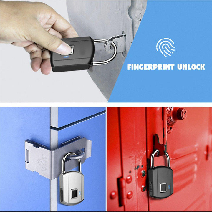USB Smart Fingerprint Lock Anti Theft Padlock Keyless Door Luggage Case Lock - MRSLM