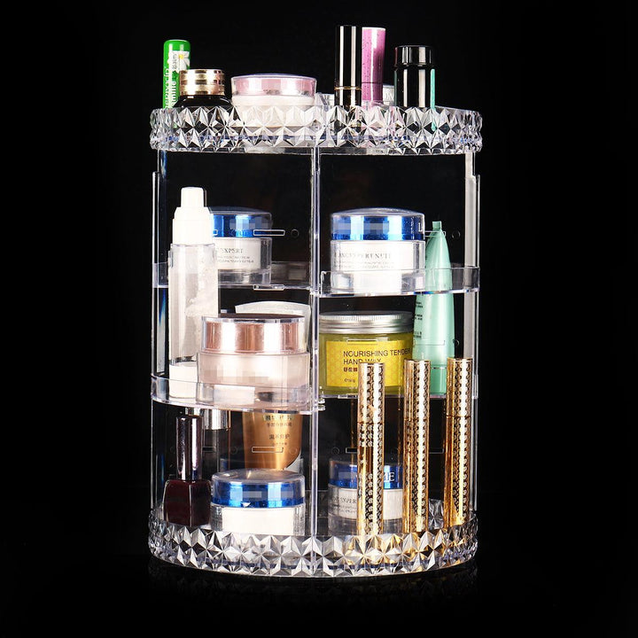 360 Degree Rotating Acrylic Cosmetic Cosmetic Storage Box Rack - MRSLM
