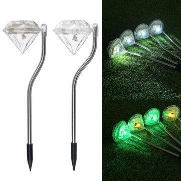 4Packs Solar Garden Lights Outdoor LED Solar Powered Pathway Lights Stainless Steel Landscape Lighting for Lawn Patio Yard Walkway Driveway - MRSLM