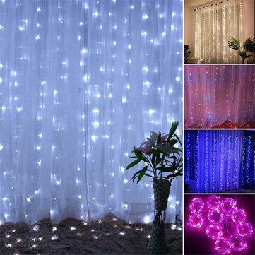 300LED USB Remote Curtain Lights Decor Fairy Lamp Window Colorful New Year - MRSLM