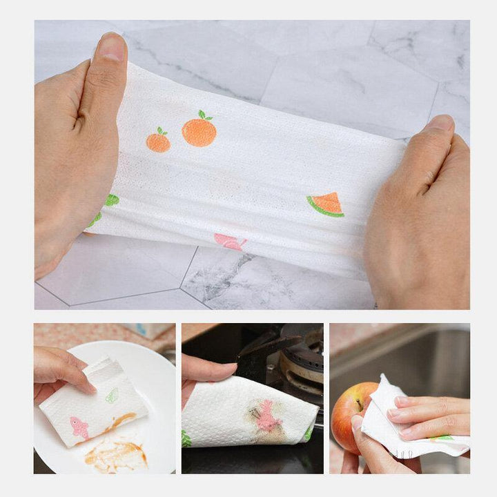 60 Pumping / Pack Printed Disposable Non-Woven Cloth Extraction Wet And Dry Wipes Kitchen Towels - MRSLM