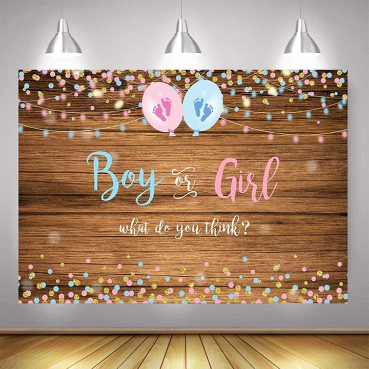 150x100CM 210x150CM 250x180CM Spray Painted Vinyl Boy Girl Gender Reveal Photography Backdrop Party Background Decoration - MRSLM