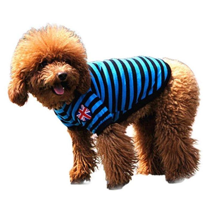 Pet Dog Cat Striped Clothing Coats T shirt Pet Apparel Vest Winter Spring Pet Customes 3 Colors - MRSLM