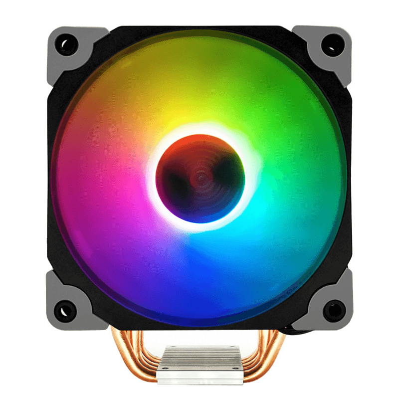 Coolmoon 1PCS 12cm Adjustable RGB CPU Heat Sink with 5 Heat Pipe Computer Case PC Cooling Fan - MRSLM