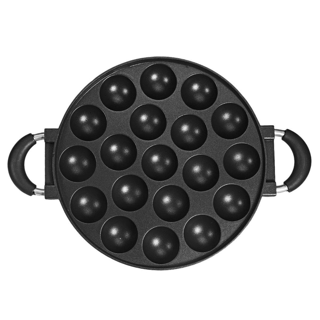 Takoyaki Pan Mini Octopus Ball Maker Pancake Cake Handles Iron 12/15/19 Holes - MRSLM