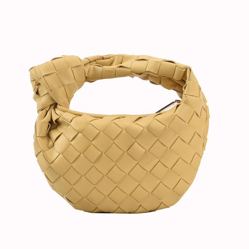 woven small round macaron bag, view 3 - MRSLM