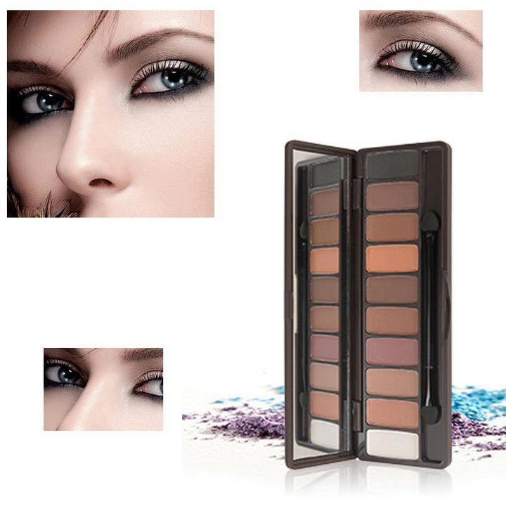 10 Colors Eye Shadow Palette Set Glitter Shimmer Long Lasting Waterproof - MRSLM