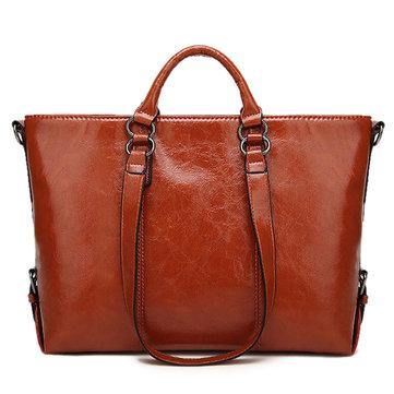 Women Fashion Minimalist Handbag Leisure Business Shoulder Bag Tote Bag - MRSLM