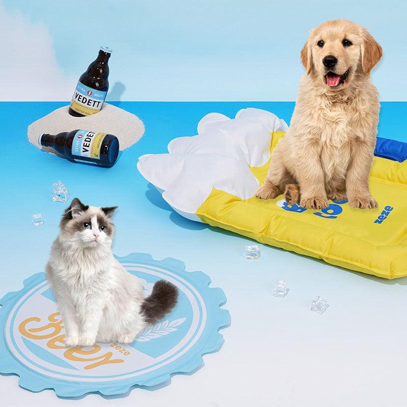 Beer Pet Ice Pad Dog Cooling Pad Summer Cooling Cat Sleeping Mat Pad Ice Bed Sleeping Pad - MRSLM