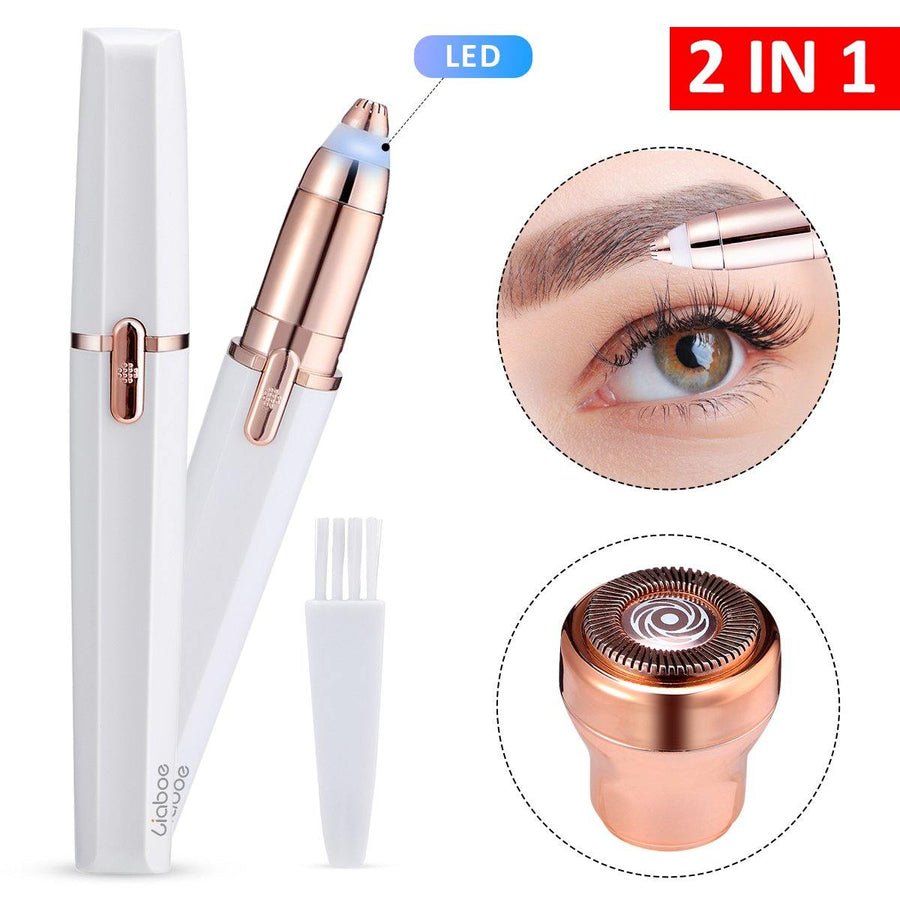 Hapord Eyebrow Hair Remover Hassle-free Portable Eyebrow Hair Removal Razor with Light Battery Included - MRSLM