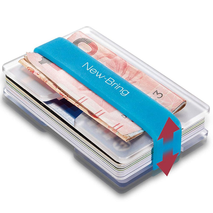 NewBring Transparent Card Holder Luminous Card Money Small Wallet ID Holder High Capacity Office Business - MRSLM
