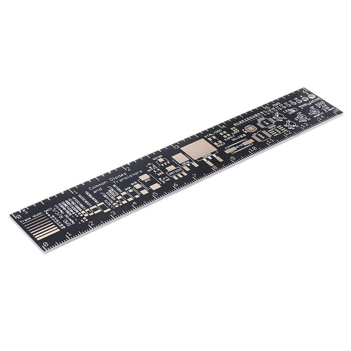 15/25cm PCB Ruler Measuring Tool Resistor Capacitor Chip IC Electronic Straight Scale Engineering Ruler - MRSLM