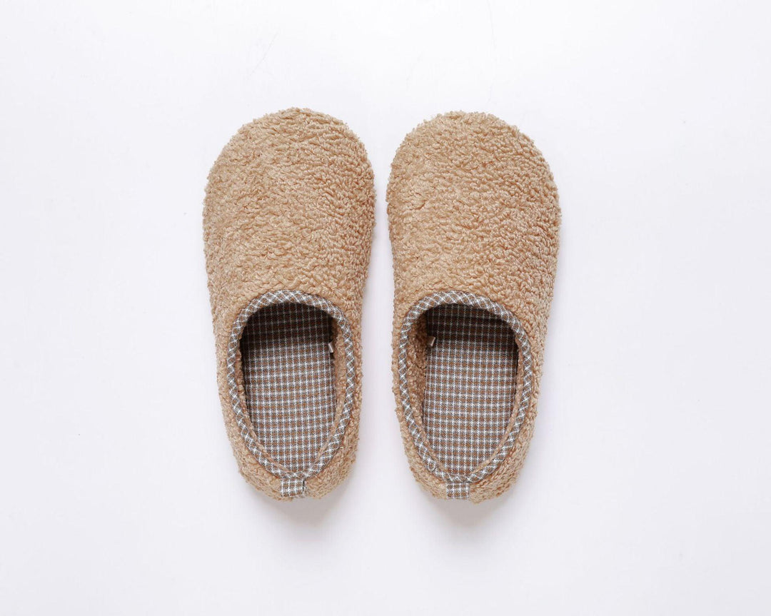 Men And Women Couple Bag With Thick Plush Cotton Slippers - MRSLM