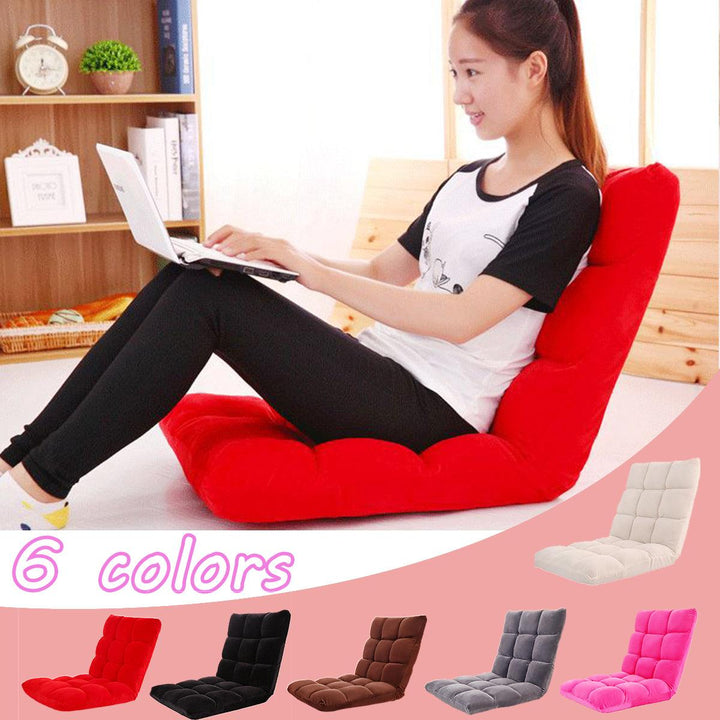 Adjustable Lazy Sofa Cushioned Floor Lounge Chair Living Room Leisure Chaise Chair - MRSLM