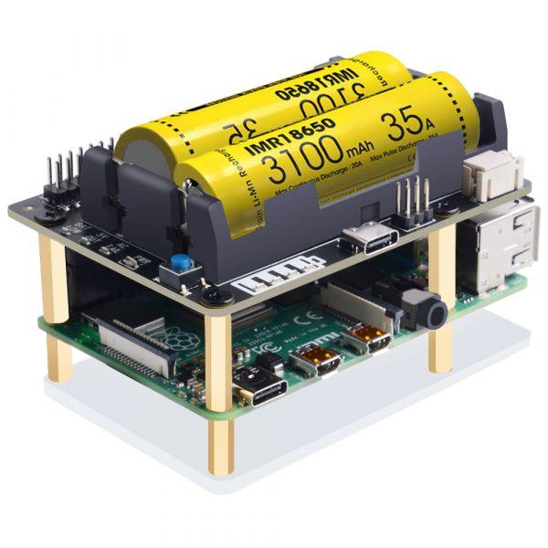 X728 Power Mgt + UPS Board for Raspberry Pi 4B Raspberry Pi x728 UPS & Smart Power Management Board Power Source - MRSLM
