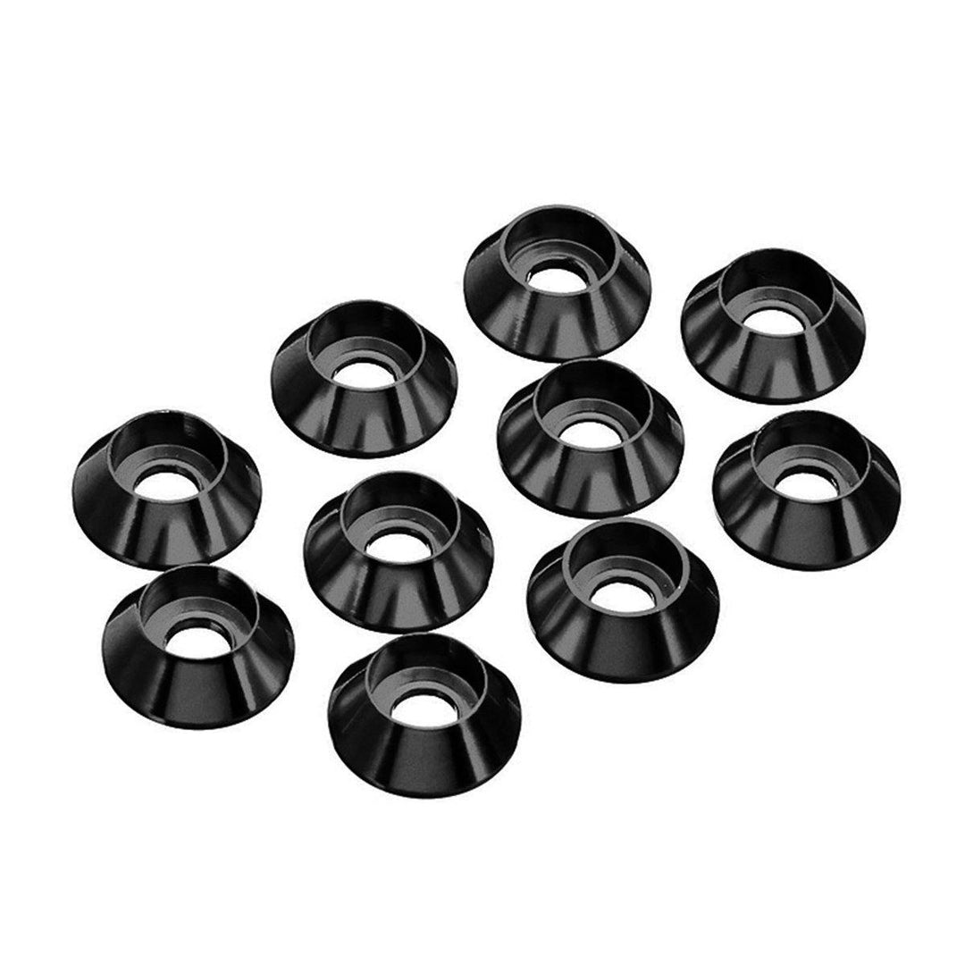 Suleve™ M4AN6 10Pcs M4 Cup Head Hex Screw Gasket Washer Nuts Aluminum Alloy Multicolor Optional - MRSLM