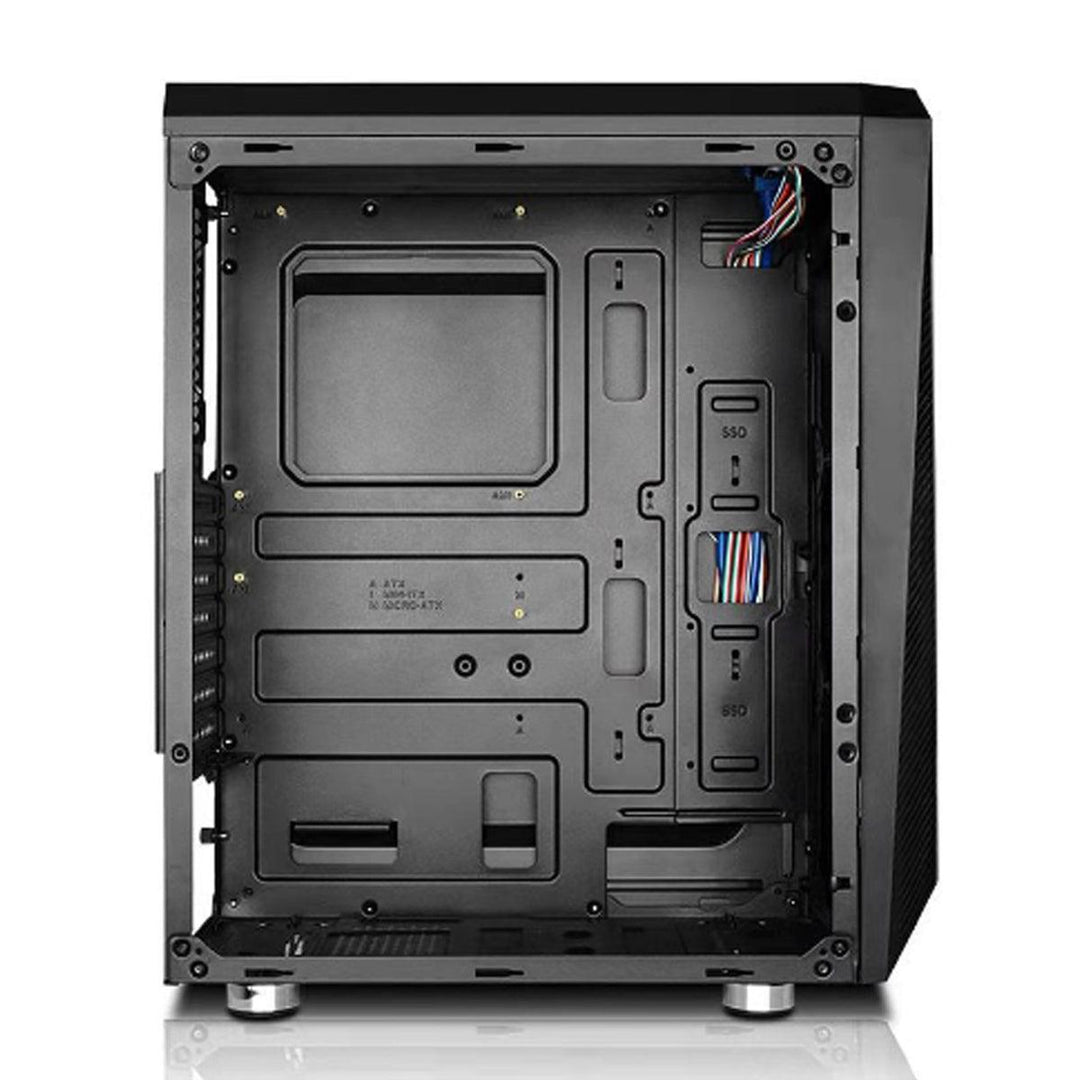 RGB PC Gaming Case RGB Light Transparen Acrylic Side Computer Case Tower Chassis Support ATX/MATX/ITX Back Line - MRSLM