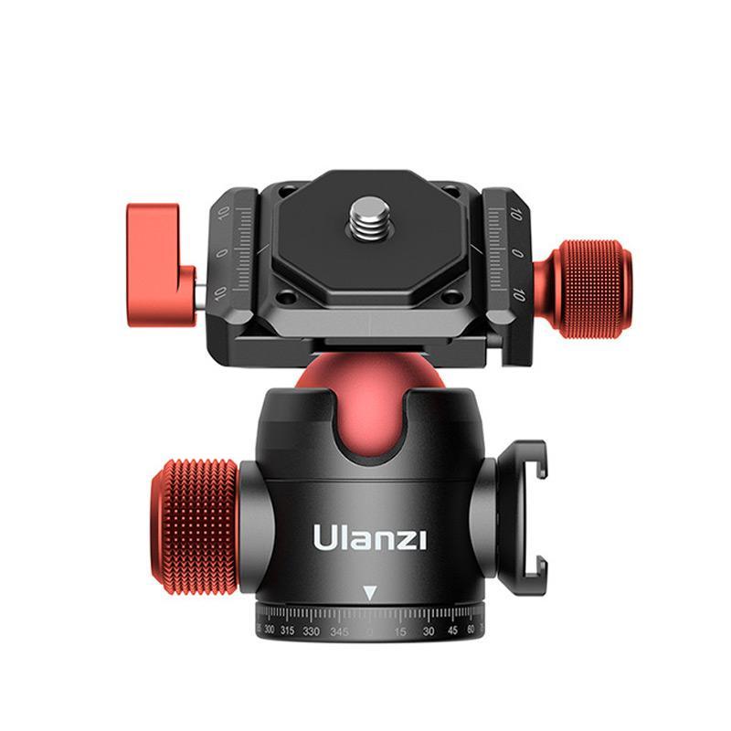 Ulanzi U-70 Creative Metal Dual Cold Shoe Tripod Ball Head with Quick Release Plate for DSLR Camera - MRSLM