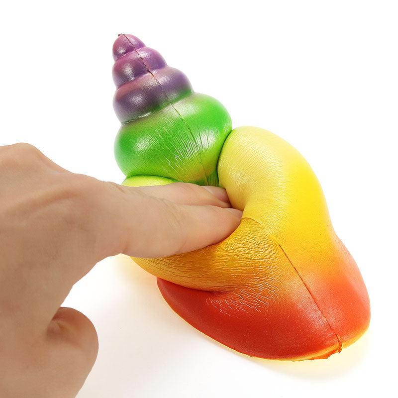 Squishy Rainbow Conch 14cm Slow Rising With Packaging Collection Gift Decor Soft Squeeze Toy - MRSLM