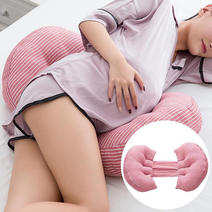 Women Gravida Women Splicing Solid Sleeping U-Shaped Pillow Abdominal Cushion - MRSLM