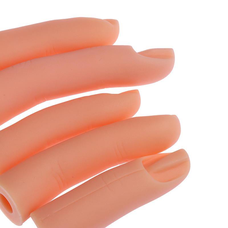 5Pcs Nail Art Trainer Practice Training Finger Model For Acrylic Gel Manicure Salon Tools - MRSLM