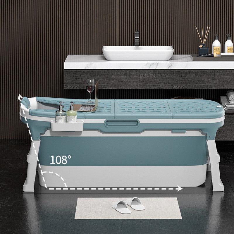 Xiaoshutong 138/117CM Portable Folding Adult Bathtub Surround Lock Temperature Anti-slip Isolation Layer with Enlarged Space Design Sauna for Bathroom - MRSLM