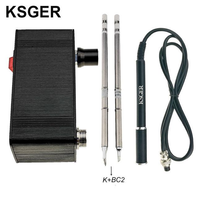 KSGER STM32 V3.1S OLED T12 Mini Soldering Station DIY Aluminum Alloy Handle Electric Tools Holder Auto-sleep T12 Iron Tips - MRSLM
