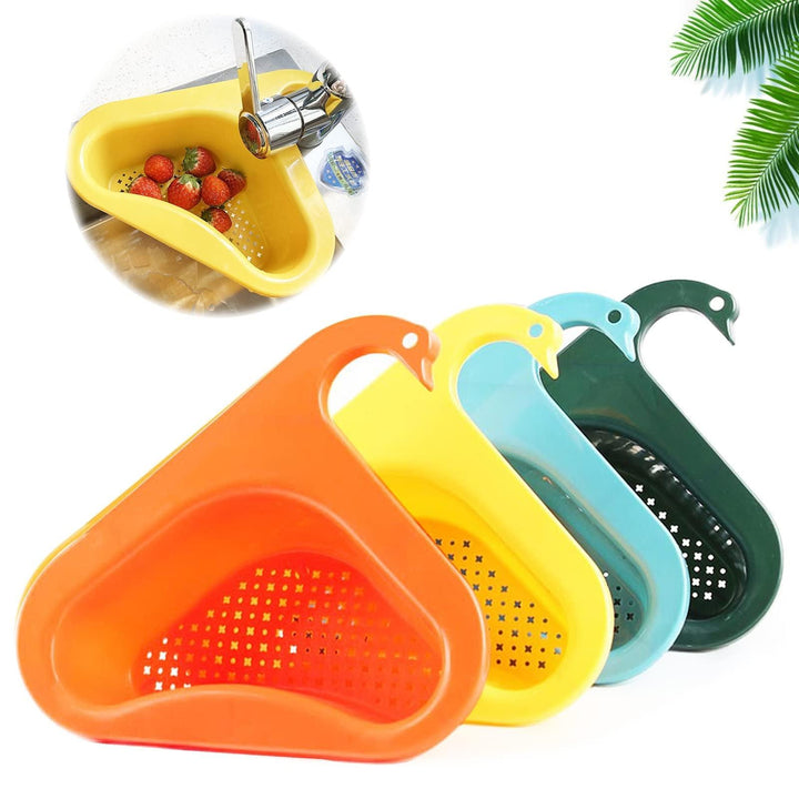 Household Sink Hanging Fruit And Vegetable Filter Water Drain Basket Kitchen Dry And Wet Separation Swan Drain Basket - MRSLM