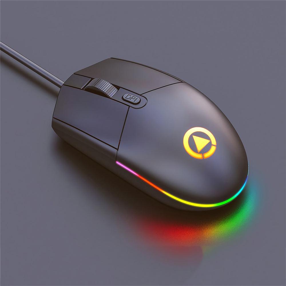 YINDIAO G3SE Wired Gaming Mouse 1600DPI USB Wired RGB Game Mouse for Laptop PC Computer - MRSLM