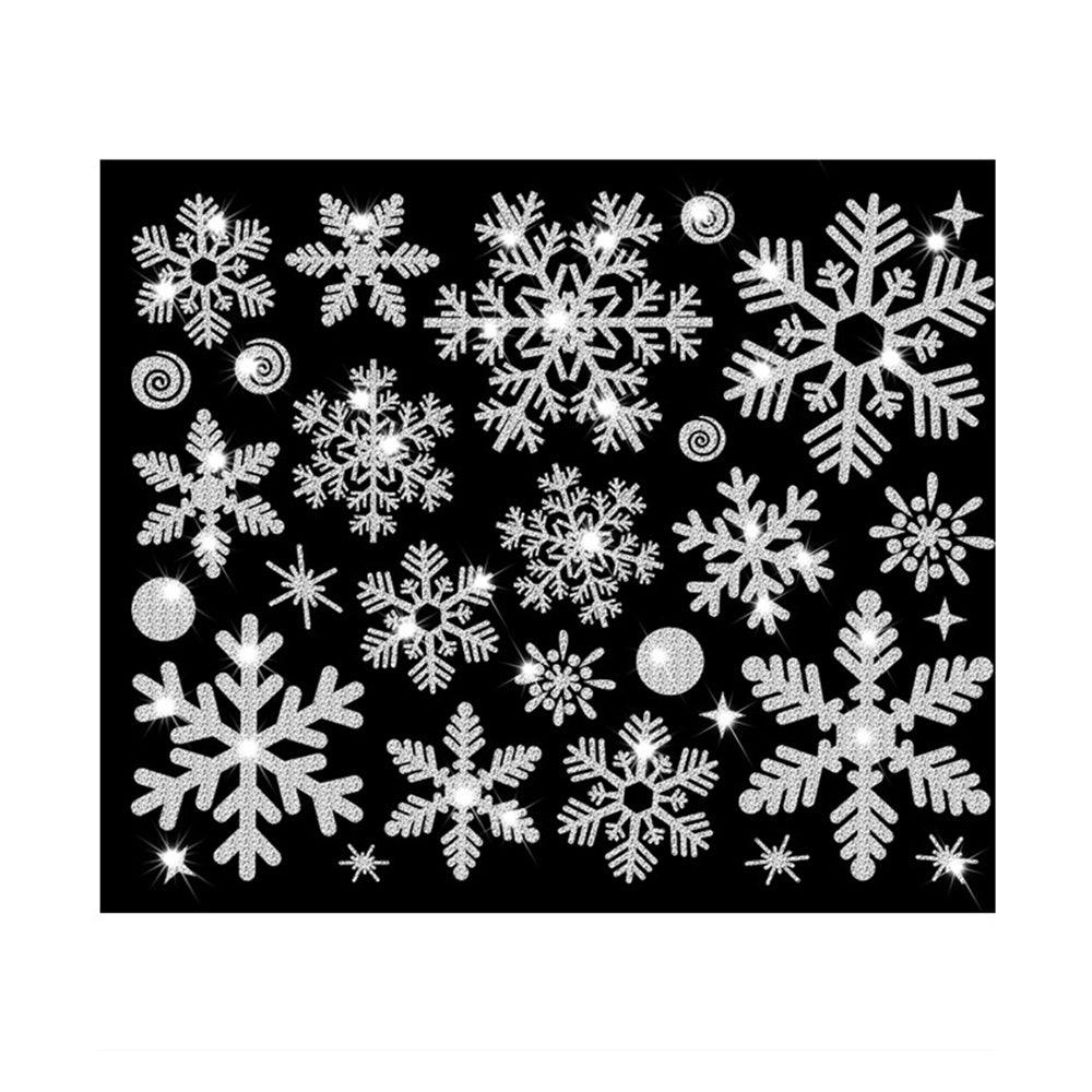 Christmas Decoration Snowflake Wall Stickers Removable PVC Static Sticker for Home Office Building Glass Decoration - MRSLM