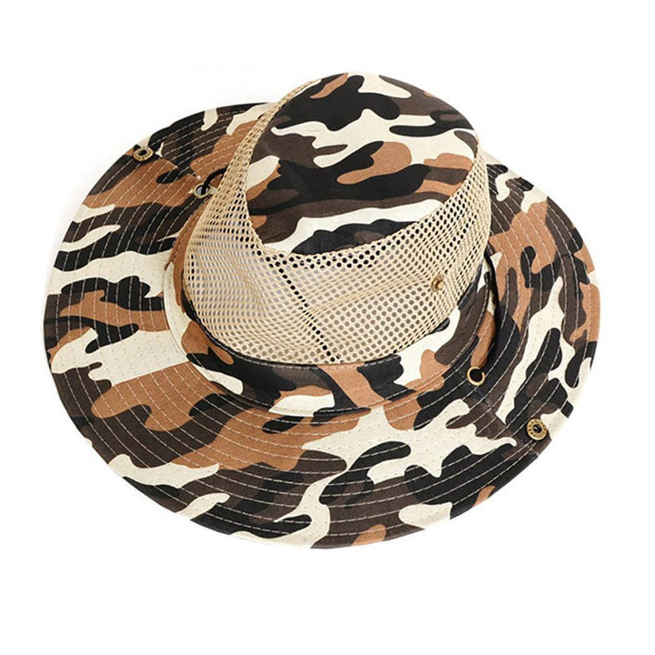 Outdoor Fishing Sun Resistant Hat Breathable Mesh Climbing Camouflage Cap Sunhat - MRSLM