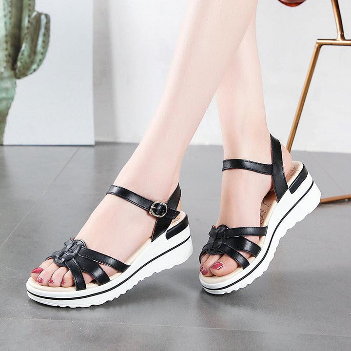 Women's Platform Wedge Soft Sole Sandals - MRSLM