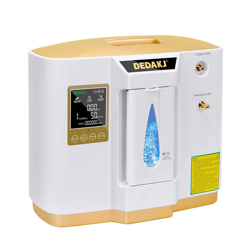 DEDAKJ 1-6L/Min Dual Oxygen Generator Machine Oxygen Concentrator Air PurifIer with Nebulizer Function For Home Car Office Using - MRSLM
