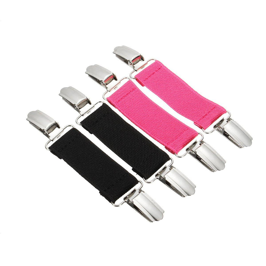 70x25mm Stretchable Fixed Clamp Clip Extender Webbing Alloy for Pants Bed Sheet - MRSLM