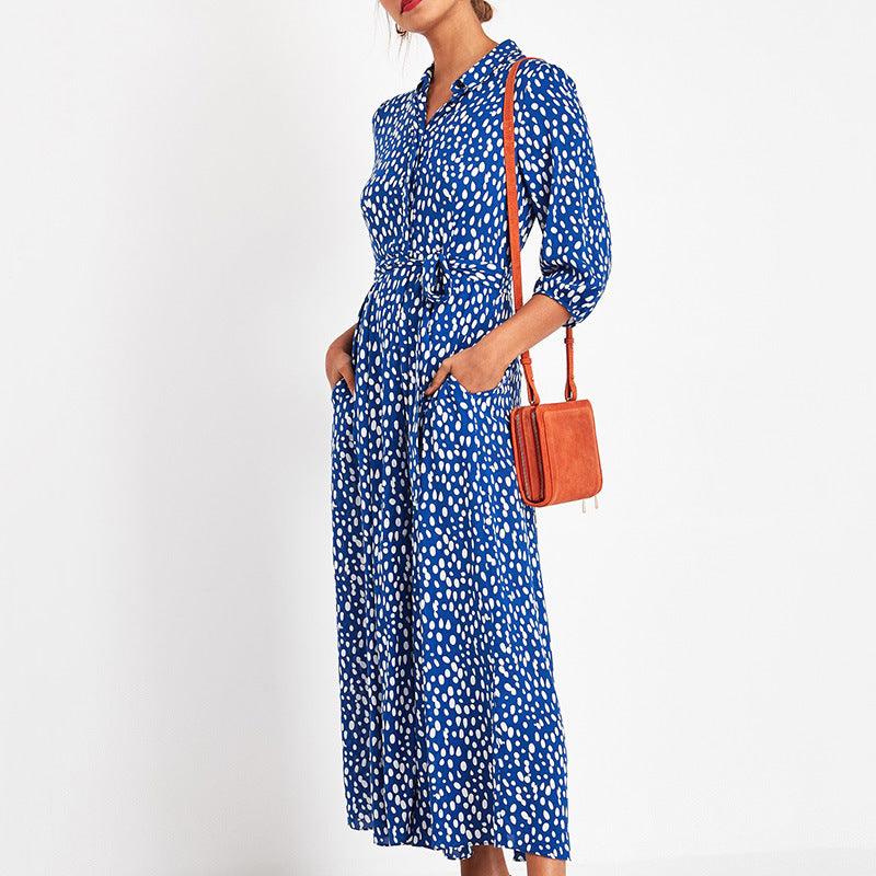 ladies printed chiffon dress, view 4 - MRSLM