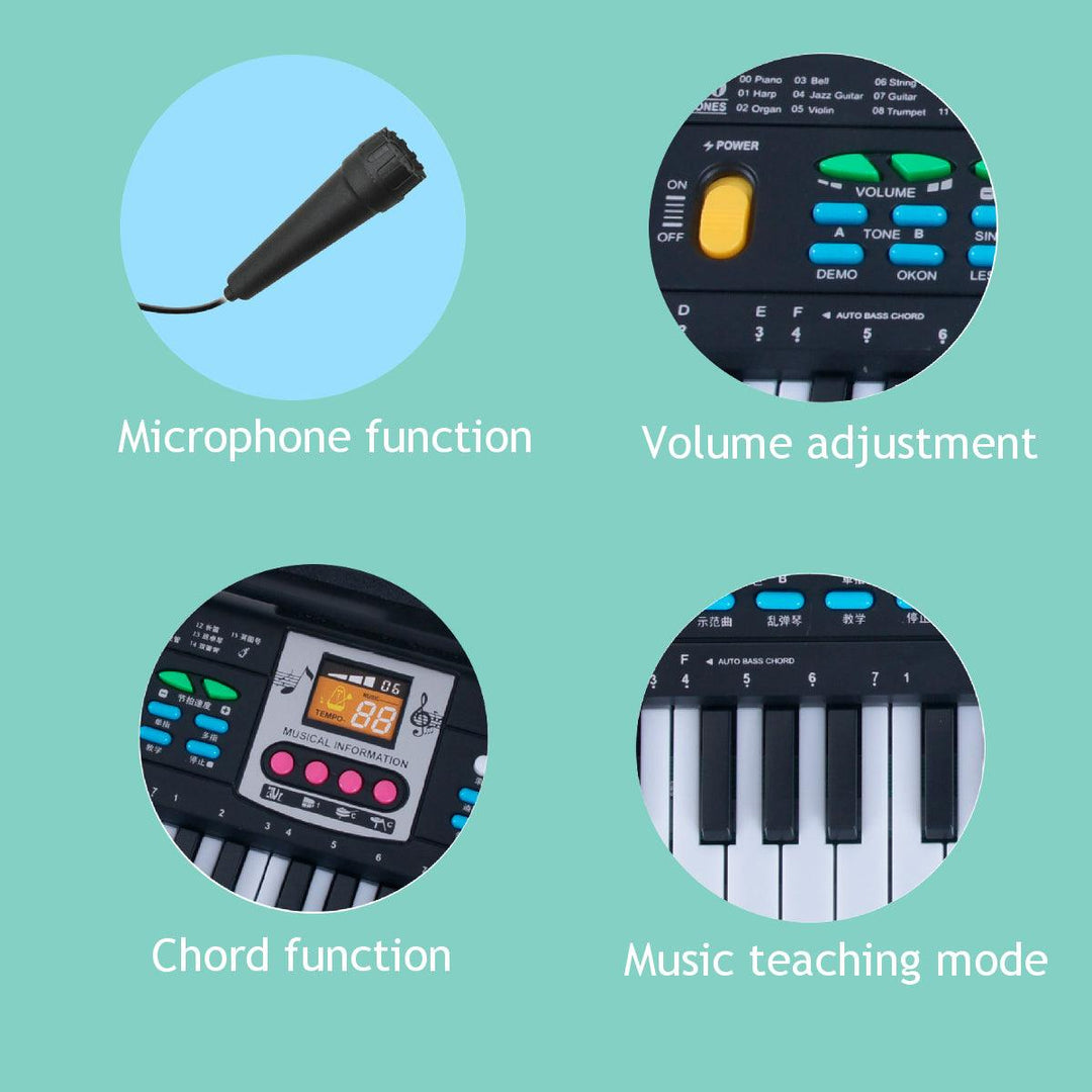 61 Keys Digital Music Electronic Keyboard Electric Piano Organ & Microphone Set - MRSLM