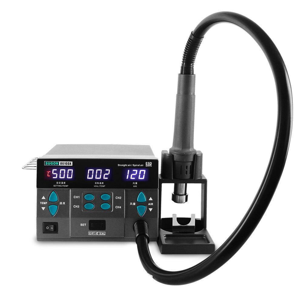 SUGON 8610DX 1000W Hot Air Rework Station LED Display Lead-free Microcomputer Temperature Adjustable with 5 Nozzle - MRSLM