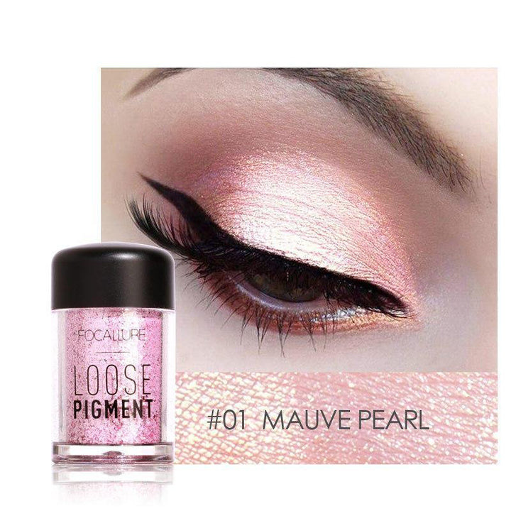 FOCALLURE Pearl Loose Eyeshadow Metallic Highlight Shimmer Pigment Powder Eye Shadow Eyes Makeup Cosmetic - MRSLM