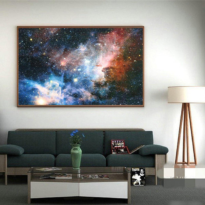 Unframed 43x24 inch Space Galaxy Universe Planet Poster Fabric Silk Paintings Wall Print Art Home Decor - MRSLM