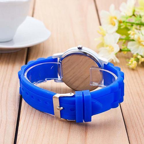 Kids Girls' Fashion Silicone Strap Arabic Number Sport Casual Quartz Wrist Watch - MRSLM