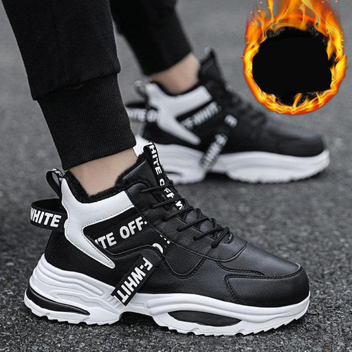 Warm high-top shoes with fleece, view 4 - MRSLM