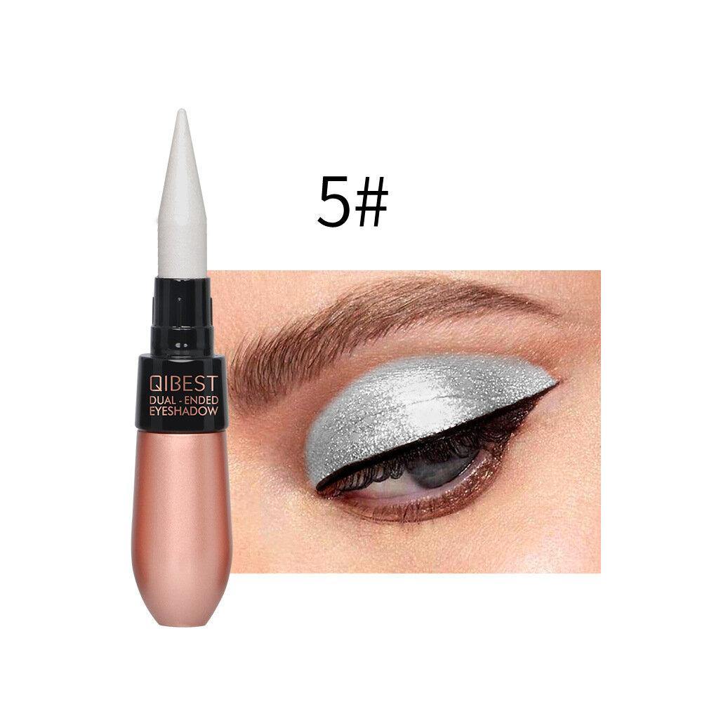 Metal Eyeshadow Stick Black Eyeliner Waterproof Sweatproof Eye Shadow Eyeliner Dual-Use Pen - MRSLM