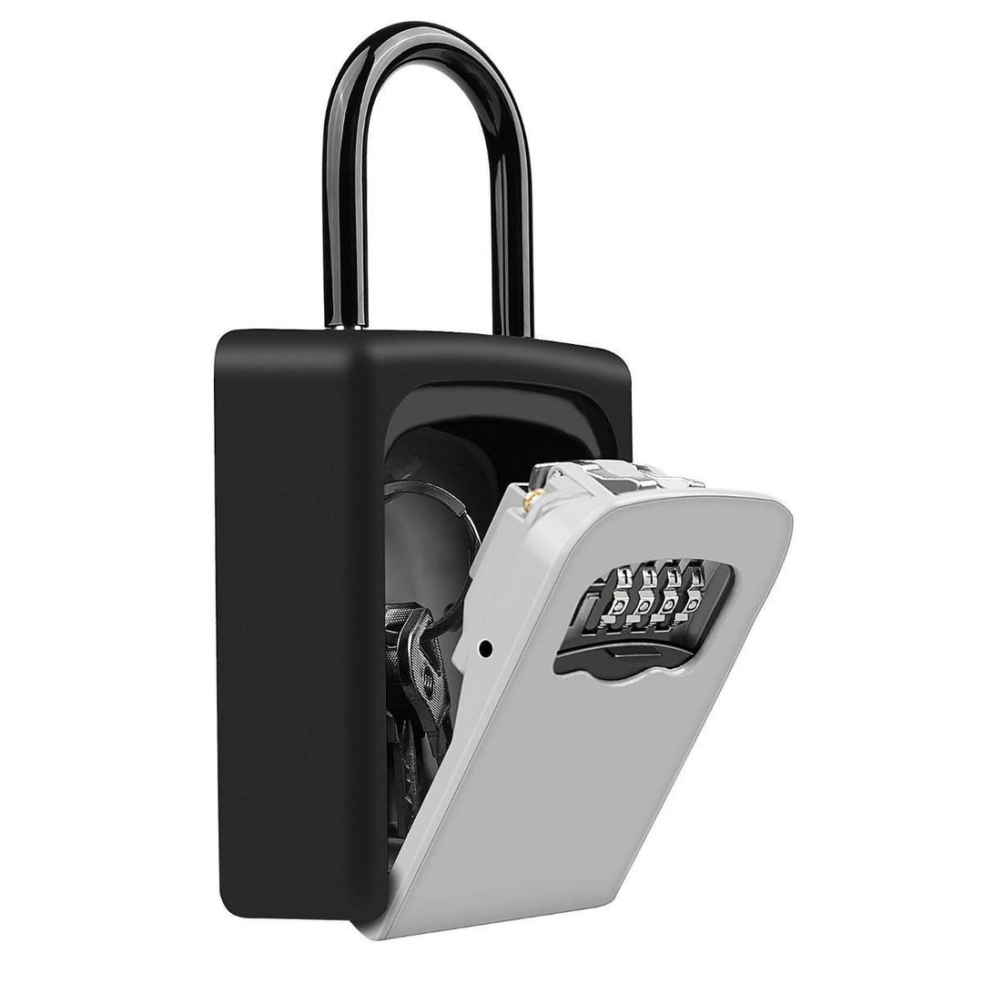 4 Digit Combination Password Safety Key Lock Box Padlock Organizer Code Lock Storage Case - MRSLM