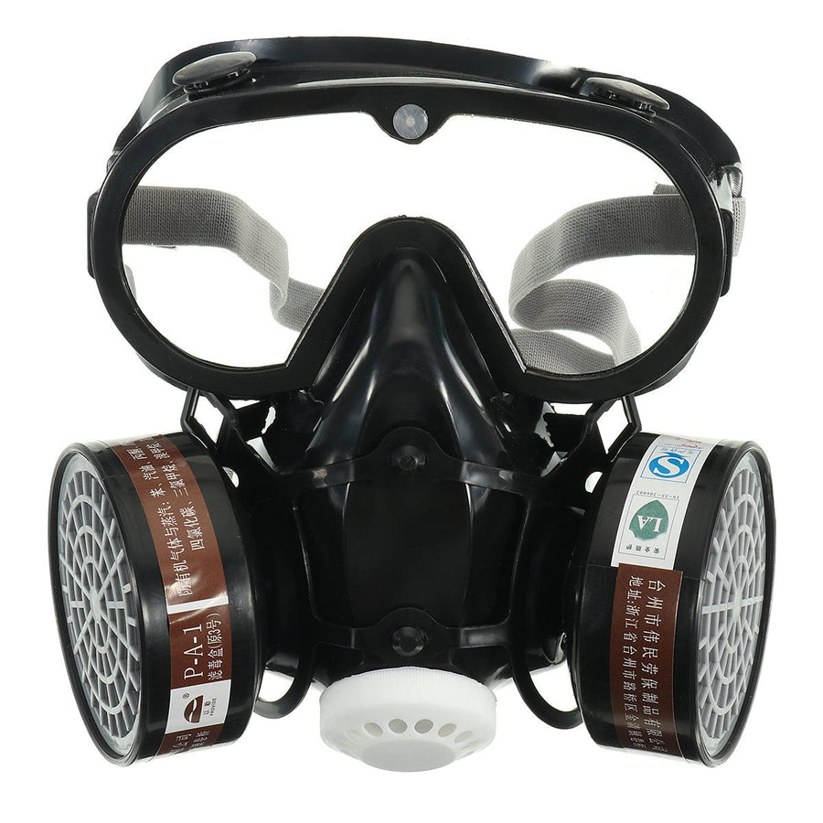 Respirator Gas Mask Safety Chemical Anti-Dust Filter Military Eye Goggle Set Workplace Safety Prote - MRSLM