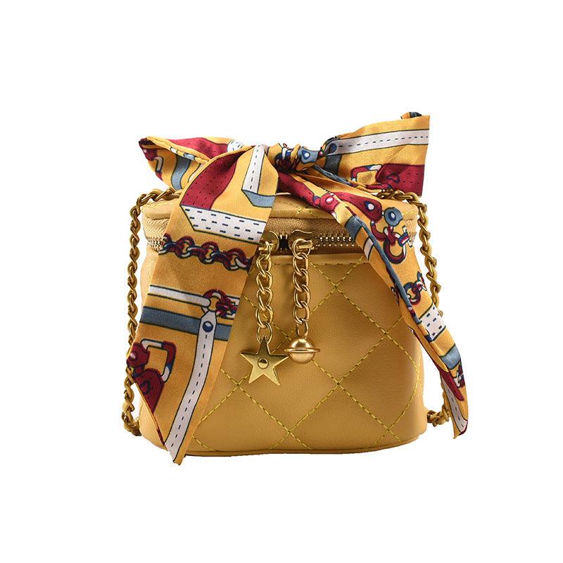 Mini Embroidery Thread Box Bag Chain Shoulder Bag Messenger Bag - MRSLM
