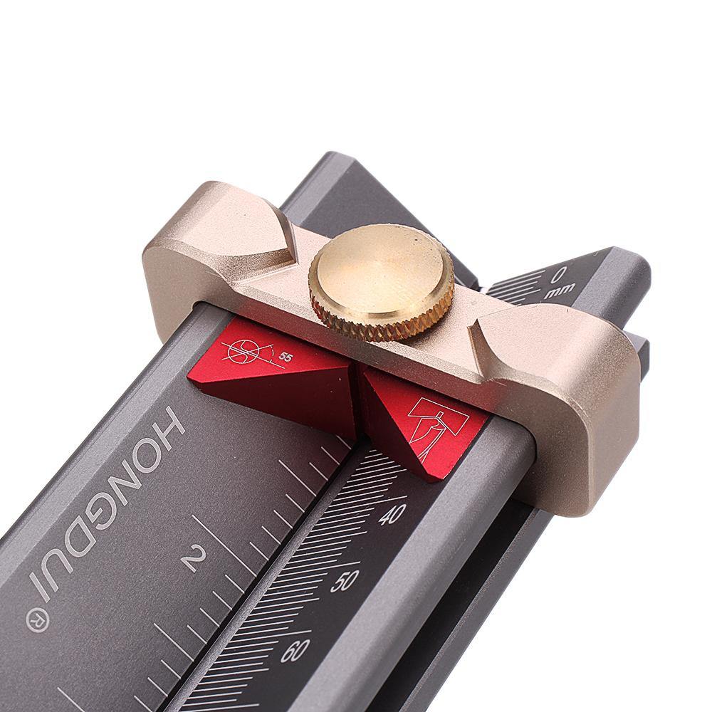HONGDUI 3 In 1 Multifunction Measuring Gauge Drill Depth Gauge Drill Stop Measure and Drill Point Angle Gauge Grinding Gage and Table Saw Height Gauge Woodworking Tool - MRSLM