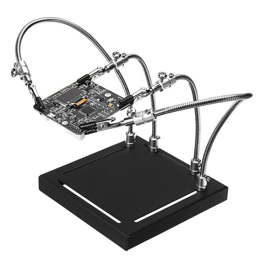YP-001 Metal Base Universal 4 Flexible Arms Soldering Station PCB Fixture Helping Hands Four Hand UPGRADE VERSION - MRSLM