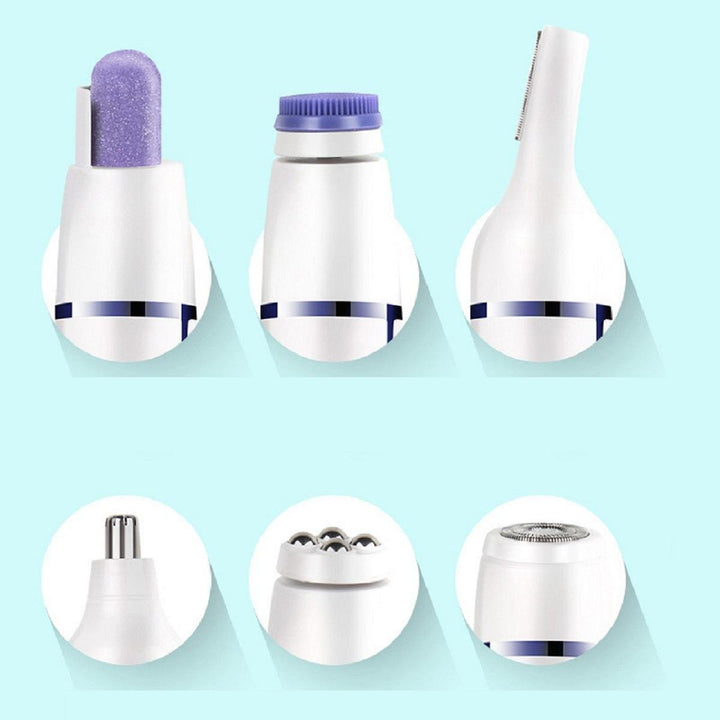 7-in-One Multi-functional Women's Hair Removal Device USB Charging Hair Removal Facial Washer Massager Shaver - MRSLM